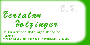 bertalan holzinger business card